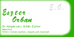 eszter orban business card