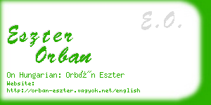 eszter orban business card